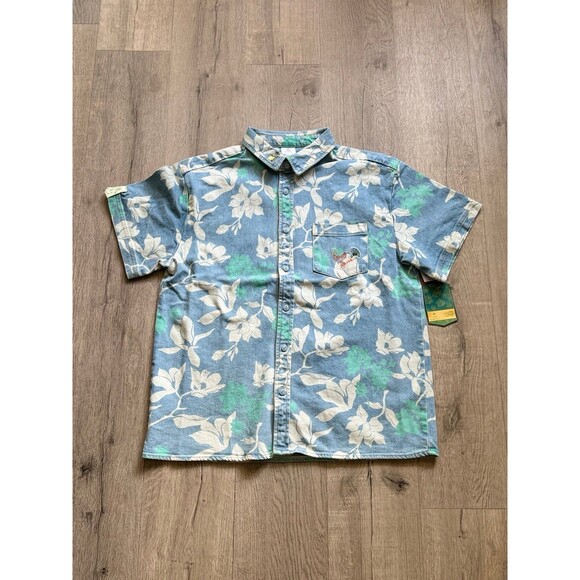 Disney Princess Tiana Prince Naveen denim button down shirt Size Medium - Picture 1 of 6